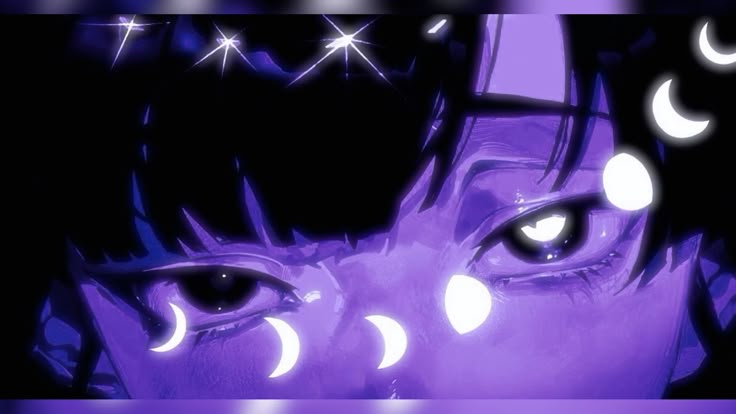 Violet moon and star artwork